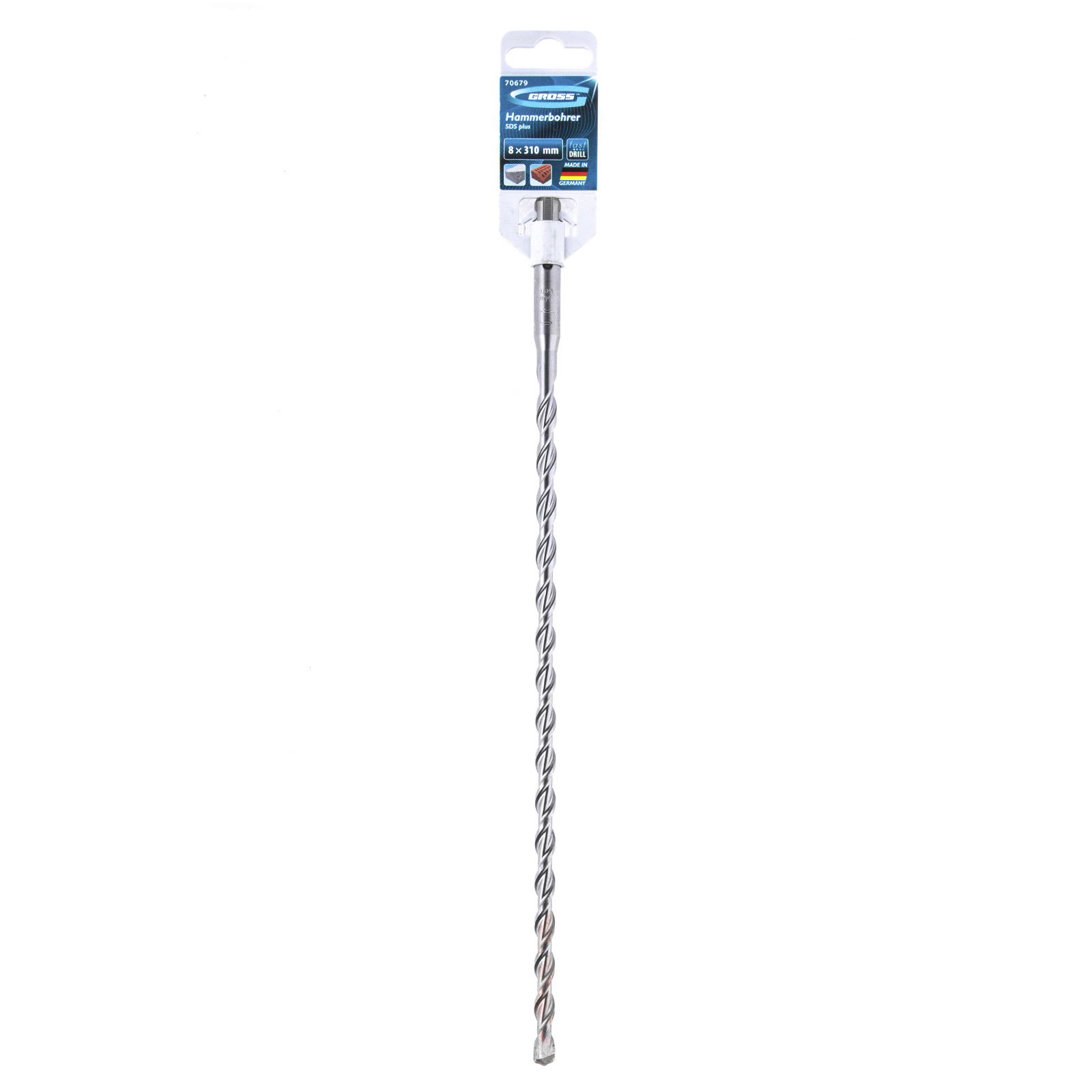 Бур по бетону Pro, 8 х 310 мм, SDS Plus Gross