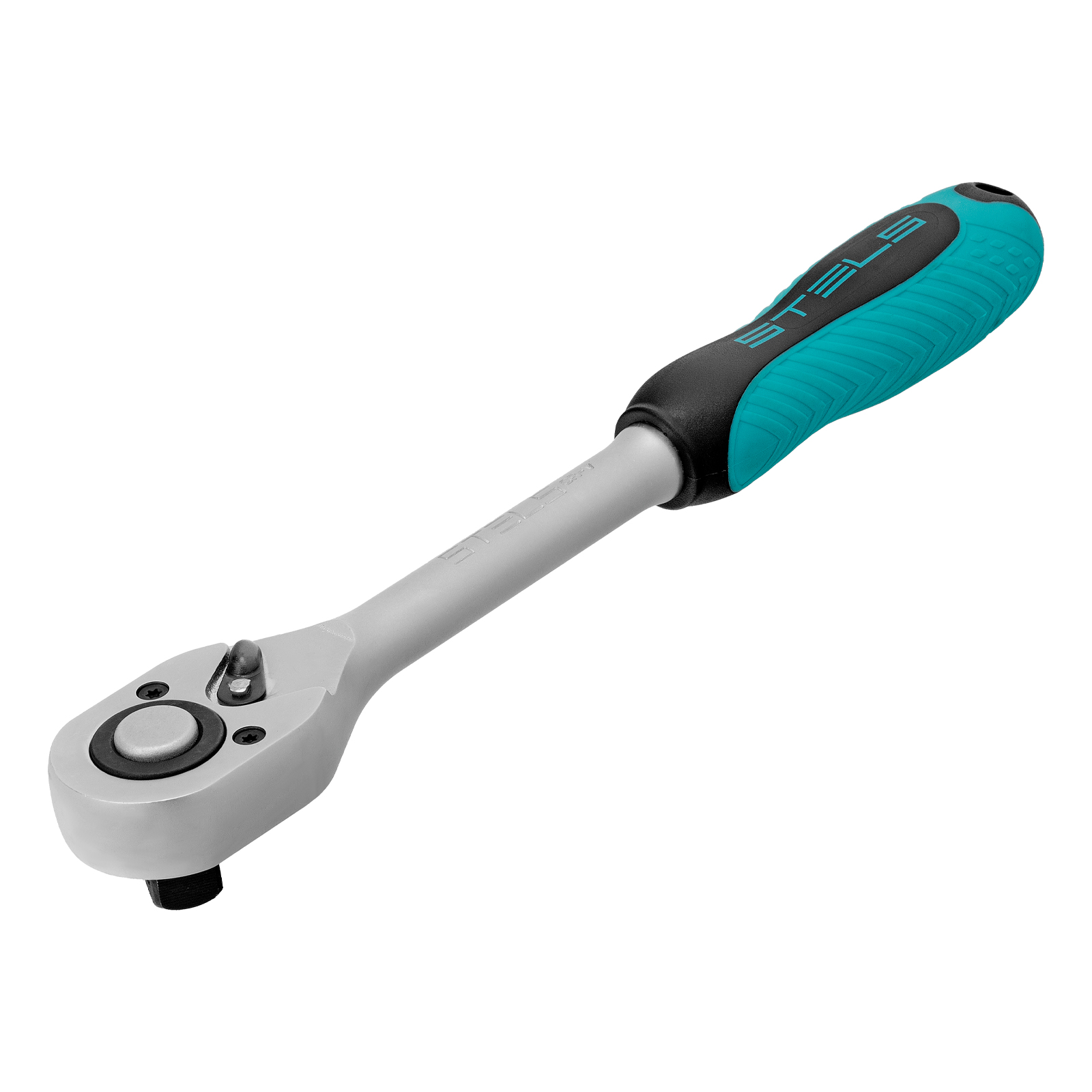 Ключ-трещотка 1/2", CrV, 72 зуба, с быстрым сбросом, матовый хром Stels (быстрый сброс)