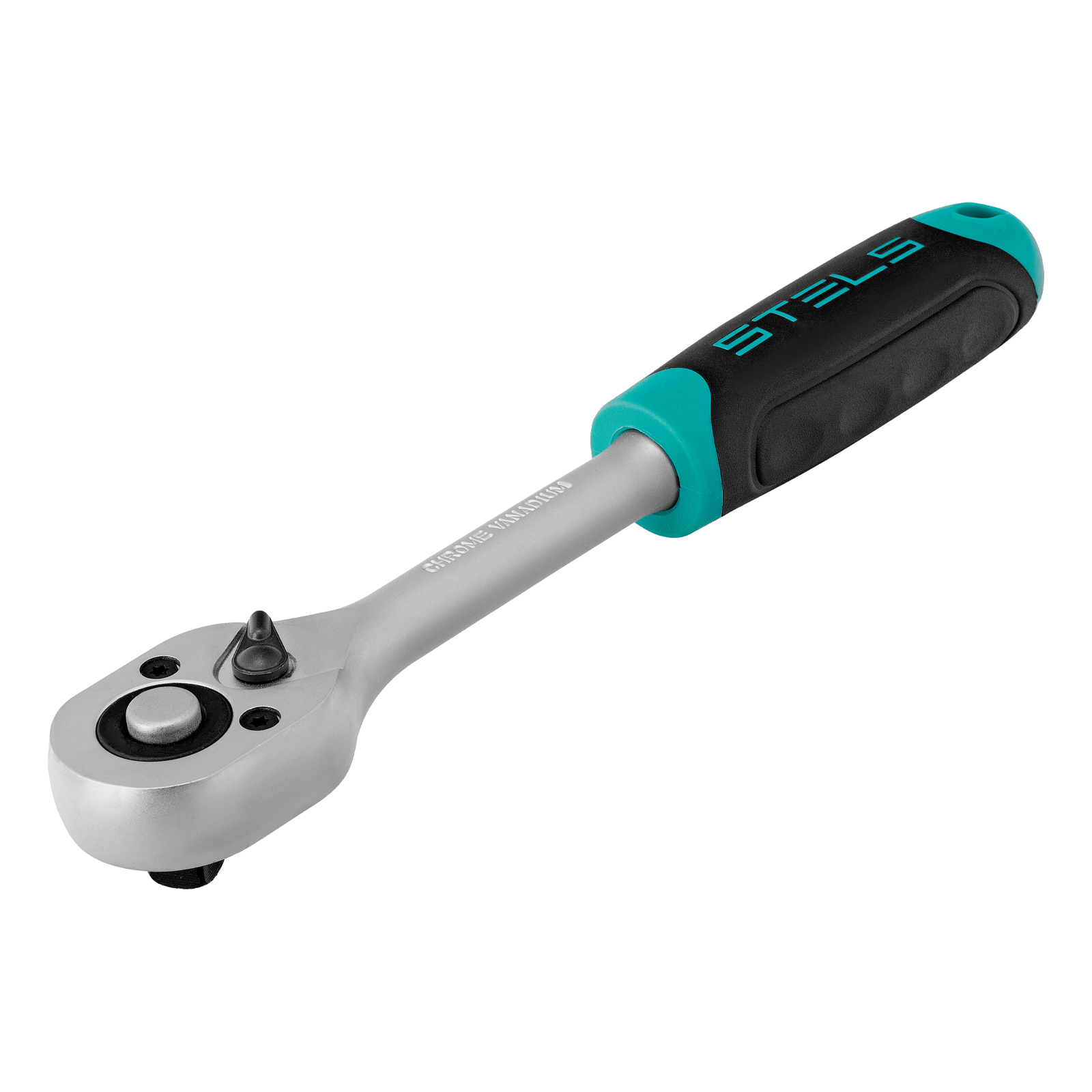 Ключ-трещотка 3/8", CrV, 72 зуба, с быстрым сбросом, матовый хром Stels (Stels)