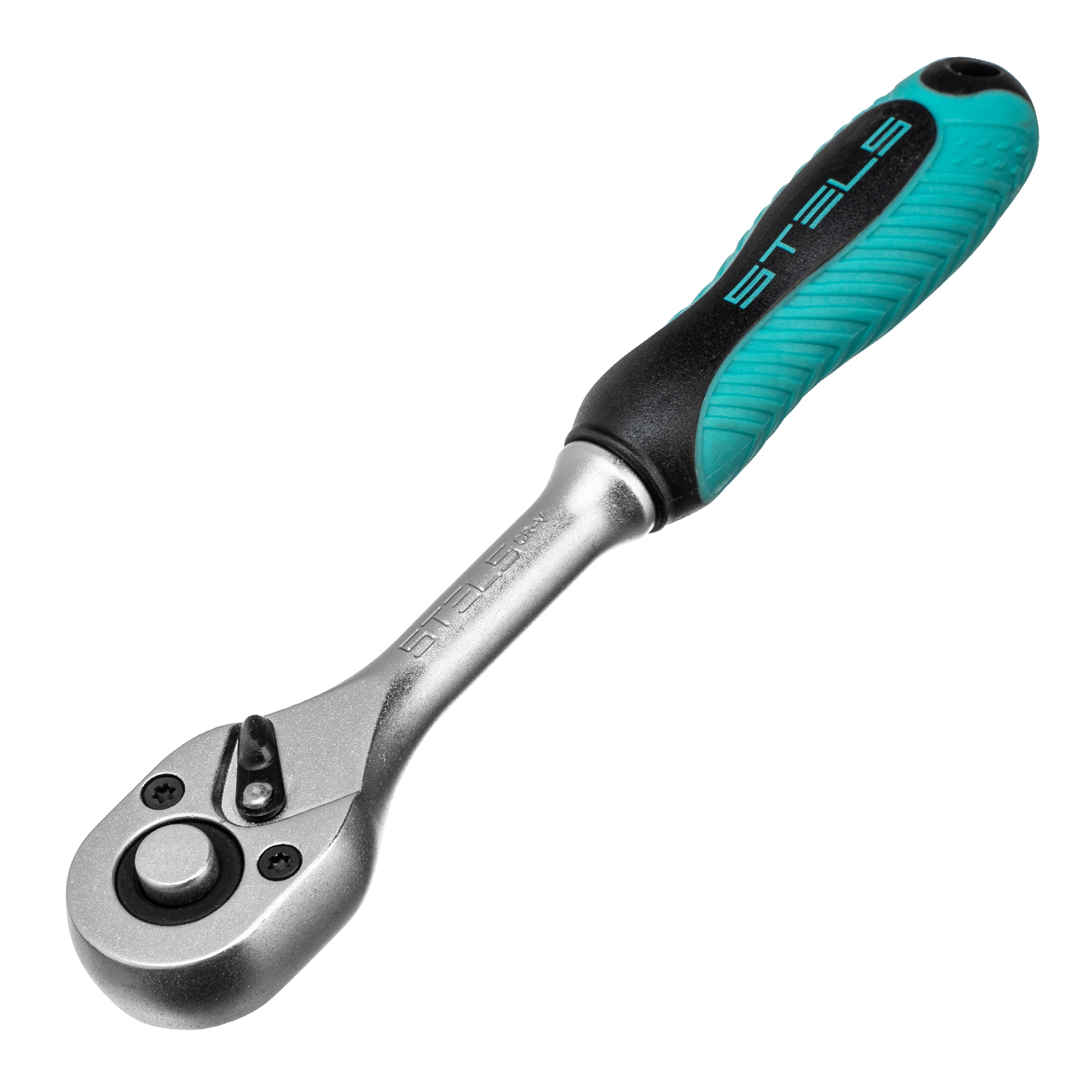 Ключ-трещотка 1/4", CrV, 72 зуба, с быстрым сбросом, матовый хром Stels (95, 50, 27, 150, Ключ трещотка 1/4" -…